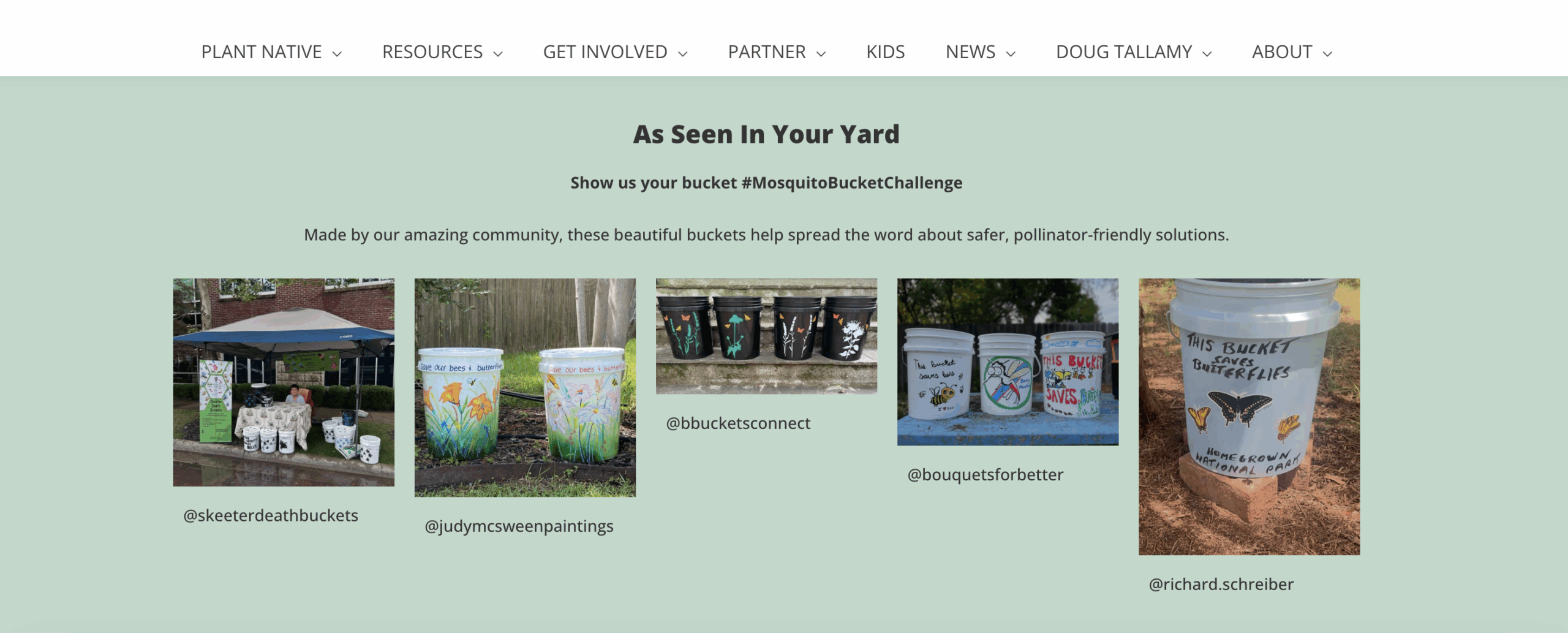 Thank you, Homegrown National Park! (#MosquitoBucket Challenge)